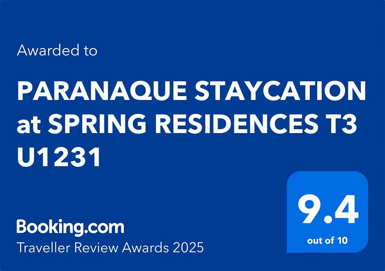 Paranaque Staycation At Spring Residences T3 U1231 Manila
